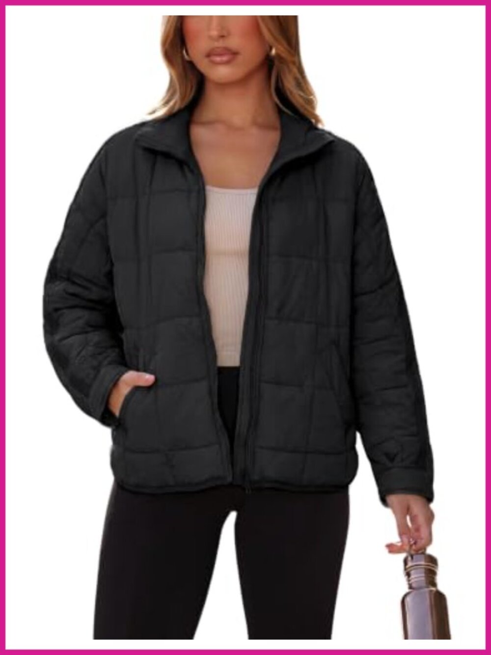 Women's Lightweight Quilted Puffer Jacket Casual Padded Coat